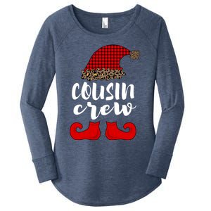 Christmas Cousin Crew Buffalo Red Plaid Pajamas Family Xmas Cool Gift Women's Perfect Tri Tunic Long Sleeve Shirt