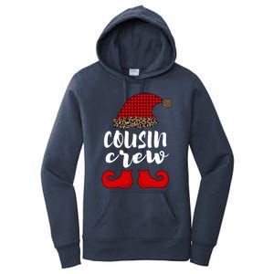 Christmas Cousin Crew Buffalo Red Plaid Pajamas Family Xmas Cool Gift Women's Pullover Hoodie