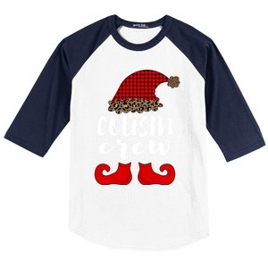 Christmas Cousin Crew Buffalo Red Plaid Pajamas Family Xmas Cool Gift Baseball Sleeve Shirt