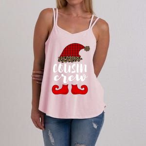 Christmas Cousin Crew Buffalo Red Plaid Pajamas Family Xmas Cool Gift Women's Strappy Tank