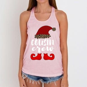 Christmas Cousin Crew Buffalo Red Plaid Pajamas Family Xmas Cool Gift Women's Knotted Racerback Tank