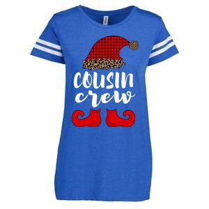 Christmas Cousin Crew Buffalo Red Plaid Pajamas Family Xmas Cool Gift Enza Ladies Jersey Football T-Shirt