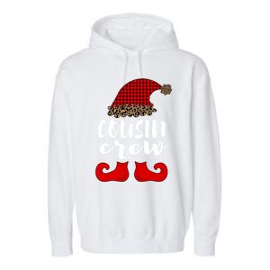 Christmas Cousin Crew Buffalo Red Plaid Pajamas Family Xmas Cool Gift Garment-Dyed Fleece Hoodie