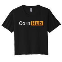 Cornhub Cornhole Cornholer Women's Crop Top Tee