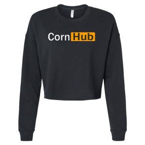 Cornhub Cornhole Cornholer Cropped Pullover Crew