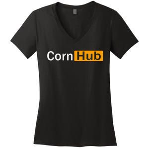 Cornhub Cornhole Cornholer Women's V-Neck T-Shirt