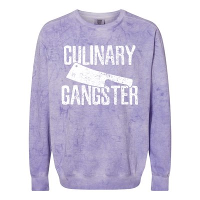 Chef Cook Cooking Culinary Gangster Vintage Gift Colorblast Crewneck Sweatshirt