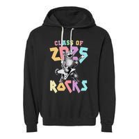 Cute Cat Class Of 2025 Rocks Graduation Signature Autographs Garment-Dyed Fleece Hoodie