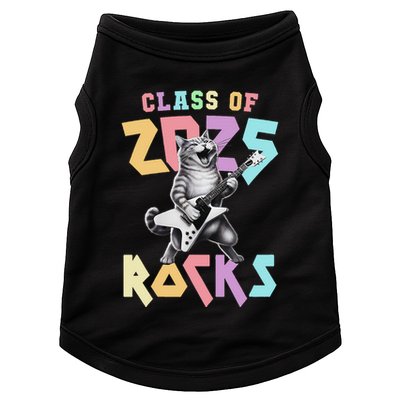 Cute Cat Class Of 2025 Rocks Graduation Signature Autographs Doggie Tank