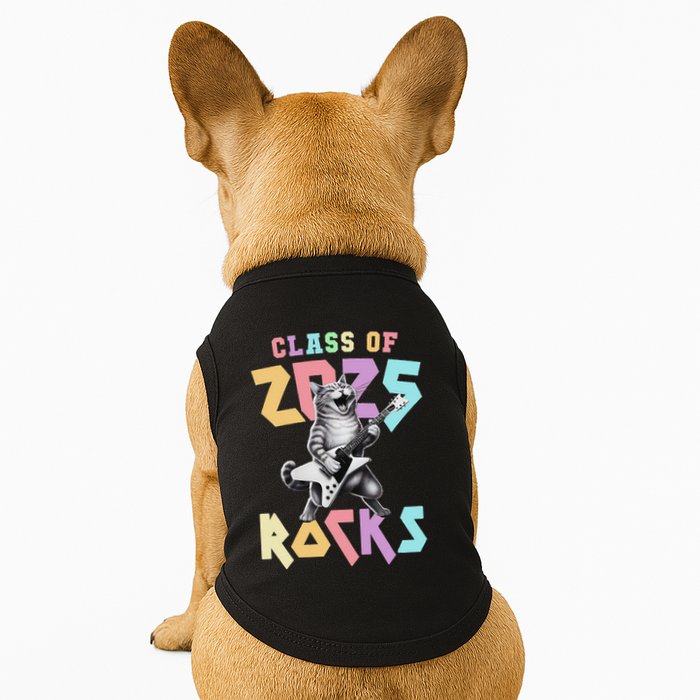 Cute Cat Class Of 2025 Rocks Graduation Signature Autographs Doggie Tank