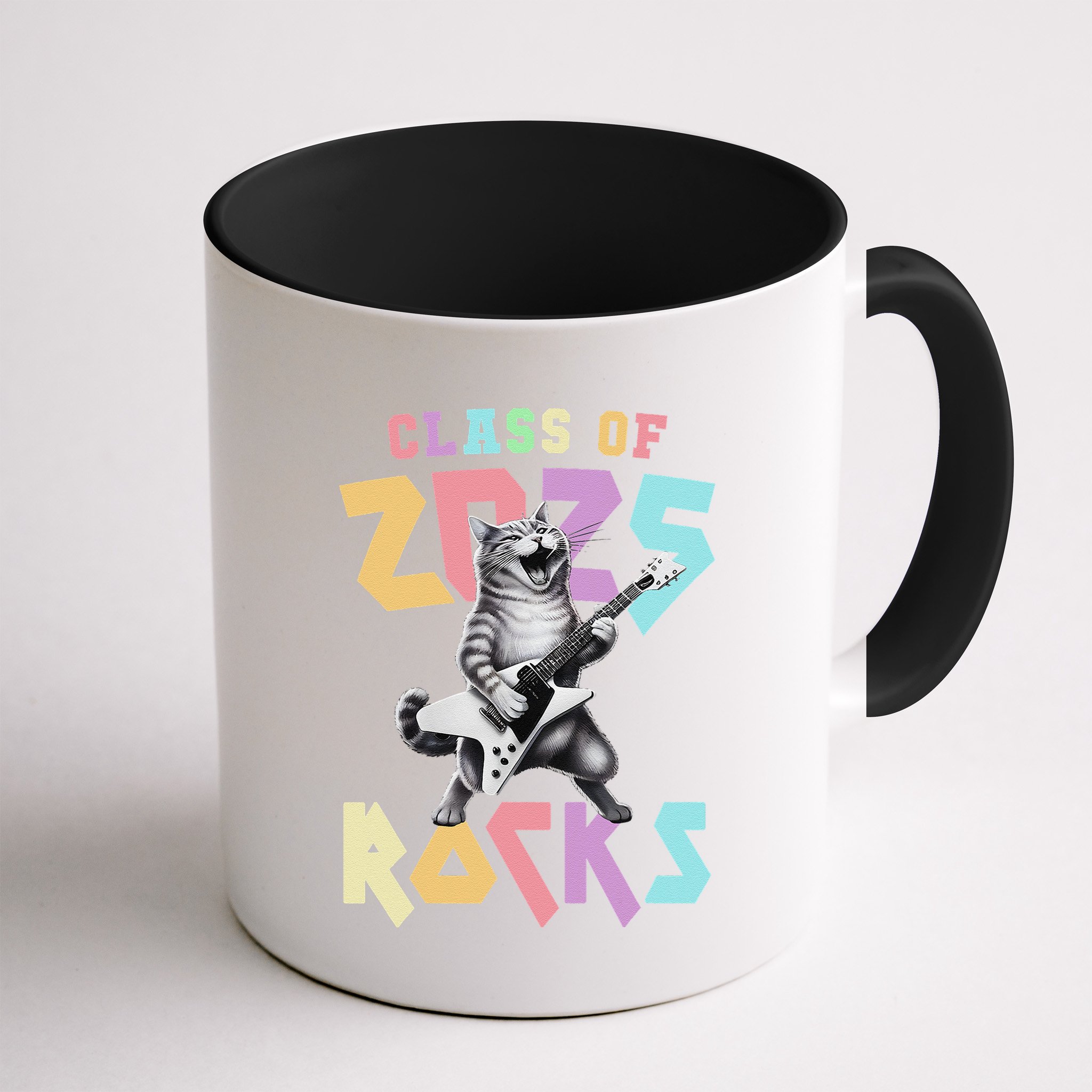 Cute Cat Class Of 2025 Rocks Graduation Signature Autographs Mug