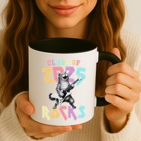 Cute Cat Class Of 2025 Rocks Graduation Signature Autographs Mug