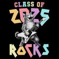 Cute Cat Class Of 2025 Rocks Graduation Signature Autographs Drawstring Bag