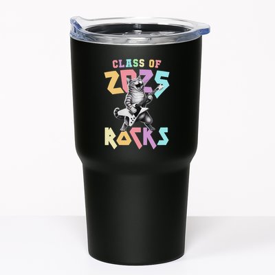 Cute Cat Class Of 2025 Rocks Graduation Signature Autographs Tumbler