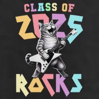 Cute Cat Class Of 2025 Rocks Graduation Signature Autographs 25L Jumbo Tote