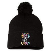 Cute Cat Class Of 2025 Rocks Graduation Signature Autographs Pom Pom 12in Knit Beanie