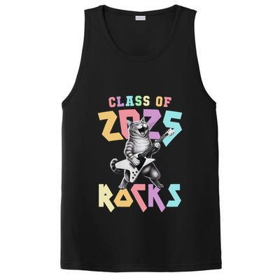 Cute Cat Class Of 2025 Rocks Graduation Signature Autographs PosiCharge Competitor Tank