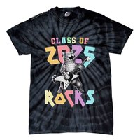 Cute Cat Class Of 2025 Rocks Graduation Signature Autographs Tie-Dye T-Shirt
