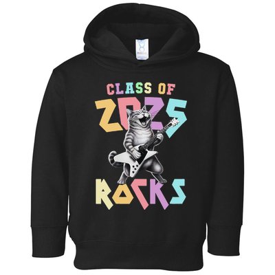 Cute Cat Class Of 2025 Rocks Graduation Signature Autographs Toddler Hoodie