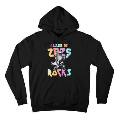 Cute Cat Class Of 2025 Rocks Graduation Signature Autographs Tall Hoodie