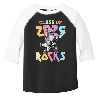 Cute Cat Class Of 2025 Rocks Graduation Signature Autographs Toddler Fine Jersey T-Shirt