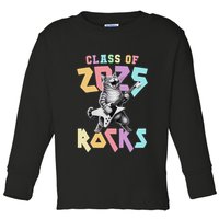 Cute Cat Class Of 2025 Rocks Graduation Signature Autographs Toddler Long Sleeve Shirt