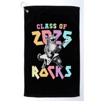 Cute Cat Class Of 2025 Rocks Graduation Signature Autographs Golf Towel