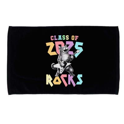 Cute Cat Class Of 2025 Rocks Graduation Signature Autographs Microfiber Hand Towel