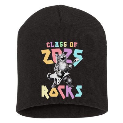 Cute Cat Class Of 2025 Rocks Graduation Signature Autographs Short Acrylic Beanie