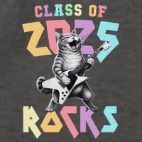 Cute Cat Class Of 2025 Rocks Graduation Signature Autographs Vector Backpack