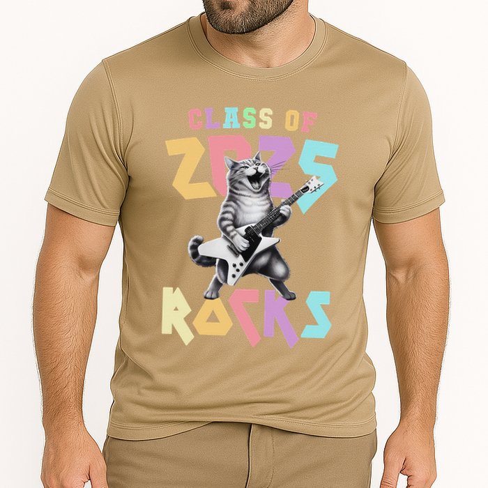 Cute Cat Class Of 2025 Rocks Graduation Signature Autographs Performance Shirt