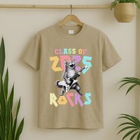 Cute Cat Class Of 2025 Rocks Graduation Signature Autographs T-Shirt