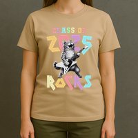 Cute Cat Class Of 2025 Rocks Graduation Signature Autographs T-Shirt