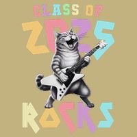 Cute Cat Class Of 2025 Rocks Graduation Signature Autographs T-Shirt