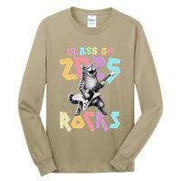 Cute Cat Class Of 2025 Rocks Graduation Signature Autographs Tall Long Sleeve T-Shirt