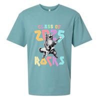 Cute Cat Class Of 2025 Rocks Graduation Signature Autographs Sueded Cloud Jersey T-Shirt