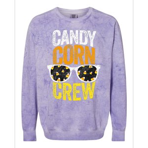 Candy Corn Crew Halloween Party Sunglasses Friends Colorblast Crewneck Sweatshirt