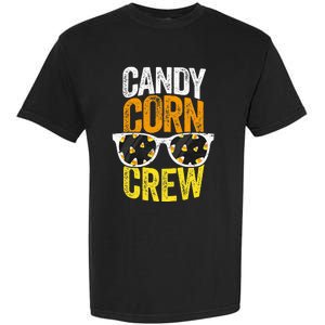 Candy Corn Crew Halloween Party Sunglasses Friends Garment-Dyed Heavyweight T-Shirt