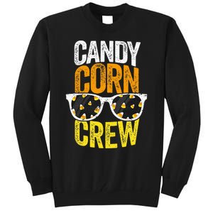 Candy Corn Crew Halloween Party Sunglasses Friends Tall Sweatshirt