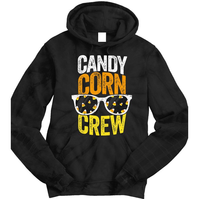 Candy Corn Crew Halloween Party Sunglasses Friends Tie Dye Hoodie