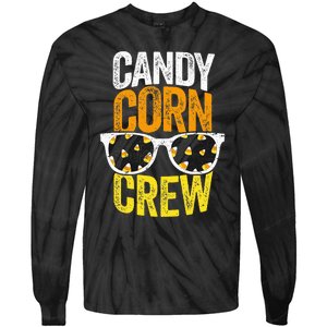 Candy Corn Crew Halloween Party Sunglasses Friends Tie-Dye Long Sleeve Shirt