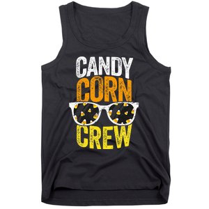 Candy Corn Crew Halloween Party Sunglasses Friends Tank Top