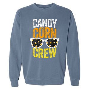 Candy Corn Crew Halloween Party Sunglasses Friends Garment-Dyed Sweatshirt