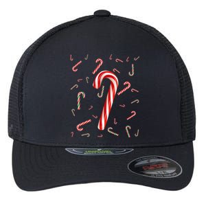 Christmas Candy Cane Santa Hat Xmas Holiday Flexfit Unipanel Trucker Cap