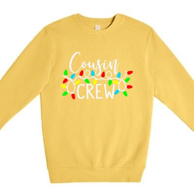 Christmas Cousin Crew Christmas Light Xmas Matching Family Cute Gift Premium Crewneck Sweatshirt