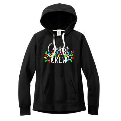 Christmas Cousin Crew Christmas Light Xmas Matching Family Cute Gift Women's Fleece Hoodie