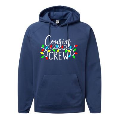 Christmas Cousin Crew Christmas Light Xmas Matching Family Cute Gift Performance Fleece Hoodie