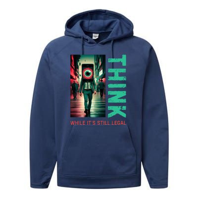 Conservative Cancel Culture Think While Its Still Legal Performance Fleece Hoodie