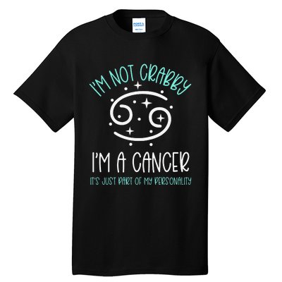 Crabby Cancer Crab Zodiac Symbol Summer Birthday Horoscope Tall T-Shirt