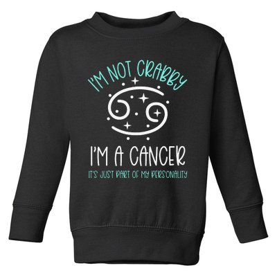 Crabby Cancer Crab Zodiac Symbol Summer Birthday Horoscope Toddler Sweatshirt